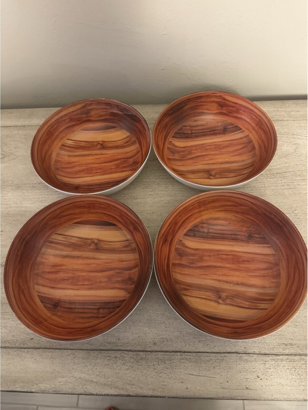 Tommy Bahama Melanine Faux Wood 7.85" Plates SET 4